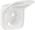 Cover plate Valena Allure - 2P+E socket - with flap - German standard - white 754845 | 3414970508867