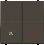 DND/MUR room with LED exchangeable 2 rocker Anthracite - Zenit 2CLA224450N1601 | 8427238229829