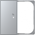 Cover plate Symbol "light" for Dimmer Single push button Silver - Sky Niessen 2CLA852647A1301 | 8427238193601