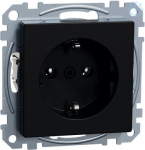Socket outlet, 2P+E, 16 A, Schuko, screwless terminals, black, Merten System M MEG2301-0403 | 4042811231972