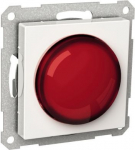 Light signal, Exxact,  red lense, screwless, white WDE002565 | 3606480202957