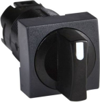 Head for selector switch, Harmony XB6, black handle, square, 16mm, 3 positions, stay put ZB6CD23 | 3389110776812