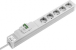 DK Socket strip, CEE 7/3 (type F), 5-way, 250 V, 16 A, LHD: 482,6x44x44 mm 7240240 | 4028177221192
