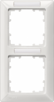 2-fold frame, with labeling field, 151x80mm, vertical, titanium white, DELTA line 5TG2552-2 | 4001869270579