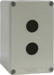Die cast empty control station, Harmony XAP, XB2 SL, zinc alloy, grey, 2 cut outs, 22mm, 80x130x77mm XAPG29502 | 3389118381834