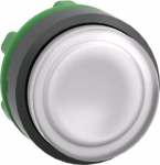 Head for illuminated push button, Harmony XB5, white projecting, 22mm, universal LED, spring return, ZB5AW113 | 3389110909821