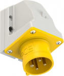 CEE-wall mounted plug 4x16A (3P+PE) 4h IP44 yellow 514-4 | 9003399058127