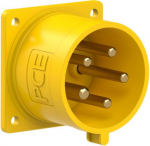CEE-flanged plug 5x32A (3P+N+PE) 4h IP44 yellow 70x70 625-4 | 9003399068492