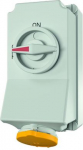 16A3P 4H110V wall mounted receptacle DUO IP 44  enclosure 225 x 118 mm 7010A | 4015394032519