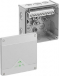 Junction box Abox 100-10&sup2; 152x152x80mm IP66 with lid, gray 81042001 | 4013902660483