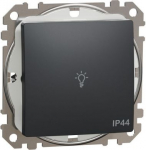 1-way Push-Button 10A IP44 Lamp Symbol, anthracite Sedna Design SDD214132 | 3606481482235