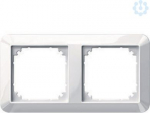 Cover frame, 2 gangs, polar white, Merten System M 389219 | 4042811080976
