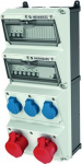 AMAXX Socket block with RCD type A, 2xCEE 16A 5P 400V, 3xSCHUKO 16A 230V, white 940002 | 4015394223528