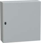 Spacial S3D plain door with mount.plate. H800xW800xD250.IP66 IK10 RAL7035.. range of product: Spacial S3D - device application: multi-purpose - product or component type: compact enclosure - enclosure nominal height: 800 mm - enclosure nominal width: ...