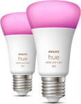 Hue LED Bulbs E27 6.5W A60 2 pcs. White and color ambiance 929002489602 | 8719514328365