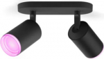 Hue Fugato spot luminaire, black 2x4.2W 230V White and color ambiance 929003810001 | 8720169319271