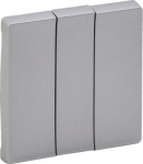 Cover plate Valena Life - 3-gang - aluminium 755032 | 3414970461216
