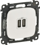 VALENA ALLURE 2 USB CHARGER A+A 2.4A 12 W WHITE 754995 | 3414970509611