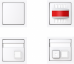 Handicapped toilet signal set Busch-Infoline&reg; with storage battery buffering studio white - Busch-art linear 2CKA001582A0453 | 4011395348567