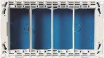 Device Connection Box (Round / Square) Workstation 16-gang with Mounting plate Blue - Zenit 2CLA109400T1001 | 8427238055336