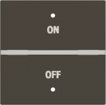 Color: Anthracite.   Rocker cover with On/Off symbol for KNX sensor/actuator.   Suitable for codes: RB/U 1.1.   Size: 2 modules. 2CLA222150N1801 | 8427238242545