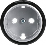 Ring color: Black Glass   Cover plate for Schuko socket outlet code: 8188.9 2CLA868890A1501 | 8427238121871