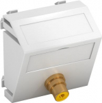 Media adapteris video tulpe 1x vietīgs, rozete-rozete 45x45mm, PC, dzidri balts, 9010 6105006 | 4012195900290