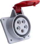 EE 1653 N Panel Socket 16A, 400V, 3P+N+PE, IP54 004482162 | 3838400172129