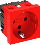 Kontaktligzda 0&deg;, 1-vietīga kodēta, aizsargkontakts 250V, 10/16A, PC, signālsarkana, 3001 6120292 | 4012196049073