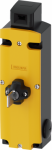 Safety position switch with tumbler Locking force 2600 N 5 directions of approaches Spring-locked Auxiliary release with lock Magnet voltage 24 V DC Monitoring actuator 2 NC/1 NO Monitoring magnet 2 NC/1 NO Supplied without actuator. Actuator 3SE5000 ...