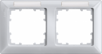 DELTA line, aluminum-metallic frame 2-fold, 151x 80 mm horizontal, with Labeling field DELTA switches and socket outlets &ndash; design and quality to perfection from Siemens. Due to its eternally stylish shapes and a multitude of colors, our comprehensive ...