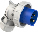CEE Industrial plug angled 3x16A (2P+PE) 6h IP67 TWIST blue/grey 80232-6 | 9003399333286