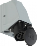 CEE-wall mounted socket 7x16A (6P+PE) 7h IP44/IP54, black 917-7V | 9003399372773