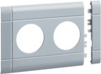Frontplate 2-gang socket outlet for BRH 100 stackable halogen alu lacquered GB10020LAN | 4012740837590