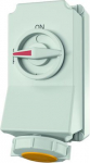 16A3P 4H110V wall mounted receptacle DUO IP 67  enclosure 225 x 118 mm 7011A | 4015394032533