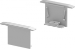 End caps for the GRAZIA 20 installation profile in anodised aluminium, white and black. Package contents: 2 pieces. 1000556 | 4024163188487