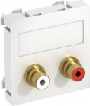 Multimedia support with 2 sockets Audio Cinch, Pure white, MTG-2R L RW1 6105042 | 4012195964568