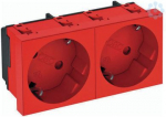 STD-D3 SRO2 2 set socket outlet, red 6120109 | 4012197256005