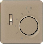 Cover for floor thermostat, with switch, gold-bronze, CD CDFTR231PLGB | 4011377830905