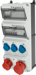AMAXX Socket block with RCD type A, 1xCEE 32A 5P 400V, 1xCEE 16A 5P 400V, 3xSCHUKO 16A 230V, white 940006 | 4015394223566