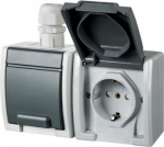 2-pesaline hermeetiline pistikupesa IP65 hall 1245-65 | 5902431690490