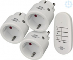 Comfort-Line Mini 3+1 remote-controlled socket outlet set, 3 remote-controlled sockets, white 1507070 | 4007123674176