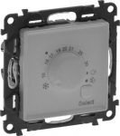 Cover plate Valena Life - electronic room thermostat - with mechanism - alu 752333 | 3414970541000