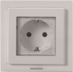 Socket outlet insert/cover Protective contact (SCHUKO) Without imprint Hinged Lid White - Zenit 2CLA308800N1101 | 8427238106618