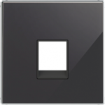 Color: Black Glass   Cover plate for telephone/data outlet code: 8117 & 8118 2CLA851700A2501 | 8427238224817