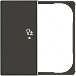 Cover plate Symbol "light" for Dimmer Single push button Black - Sky Niessen 2CLA852647A1501 | 8427238193625