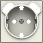 Color: Soft White   Cover plate for Schuko w/ USB socket outlet code: 8188.3 2CLA858830A1101 | 8427238204758