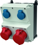 AMAXX Socket block, 1xCEE 32A 5P 400V, 1xCEE 16A 5P 400V, 2xSCHUKO 16A 230V, IP44 920025 | 4015394223238