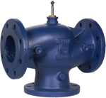 VG311F Globe Valve, 3-Way, DN100, Flanged, Kvs 130 m&Acirc;&sup3;/h, Cast Iron Body and Seat, Brass Plug. VG311F-100C | 3606489646288