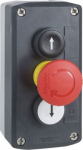 Dark grey station, white flush/red mushroom &Oslash;30 /black flush pushbuttons &Oslash;22. range of product: Harmony XALD - product or component type: complete control station - device short name: XALD - product destination: for XB5 &Oslash; 22 mm control and signalling ...